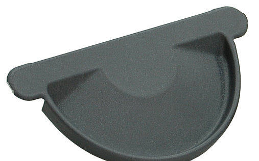 Заглушка жёлоба Grand Line 125/90 Matte PU 125 мм RAL 7024