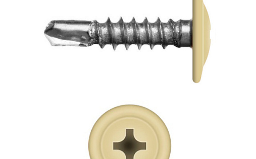 Саморез с прессшайбой по металлу 4,2x16 RAL 1015 (200 шт)