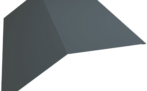 Планка плоского конька 115x30x115 Grand Line с покрытием Полиэстер 0,45 мм RAL 7016