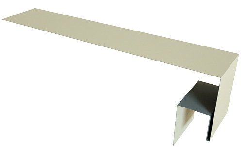 Планка околооконная сложная (Блок-хаус, Экобрус) 200x50x25 Grand Line с покрытием Satin 0,5 мм RAL 1015