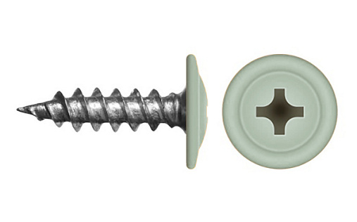 Саморез с прессшайбой по дереву 4,2x16 RAL 9003 (1000 шт)