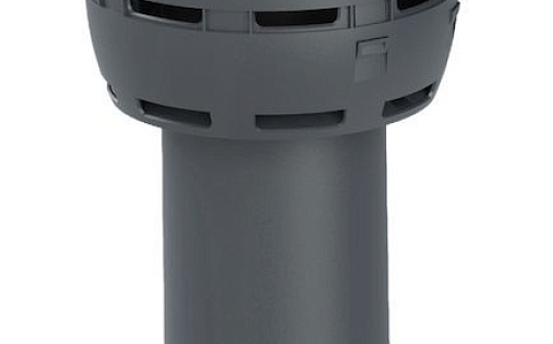 Вентиляционный выход Vilpe Flow диаметром 125/ИЗ/700 мм Серый