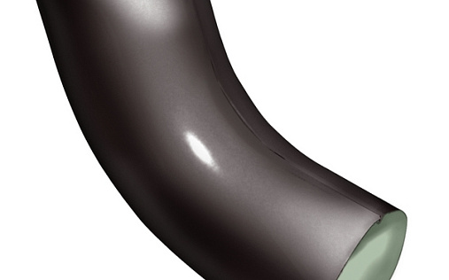 Колено трубы 60° Grand Line Optima 90 мм RAL 8017