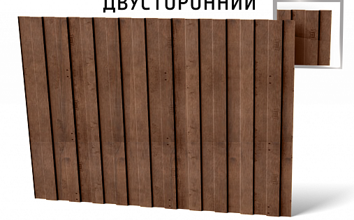 Профнастил С10-1150 (A) с покрытием Print Elite двусторонний 0.45 мм Antique Wood (под дерево)