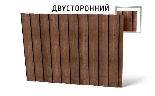Профнастил С8-1150 (A) с покрытием Print Premium двусторонний 0.45 мм Antique Wood (под дерево)
