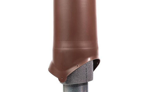 Вентиляционный выход Krovent Pipe-VT 125is диаметром 125/ИЗ/500 мм Коричневый