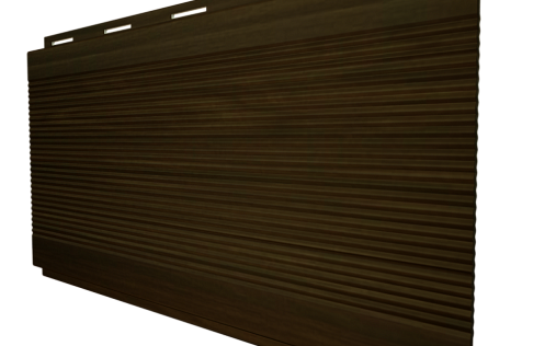 Металлический сайдинг с плёнкой Grand Line Вертикаль Gofr Coffee Wood с покрытием Colority Print 0.45 мм