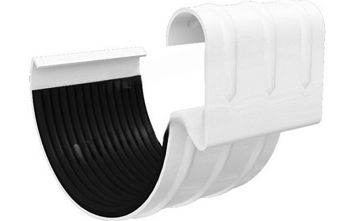 Соединитель желоба 125 мм Металл Профиль Grandsystem RAL 9010