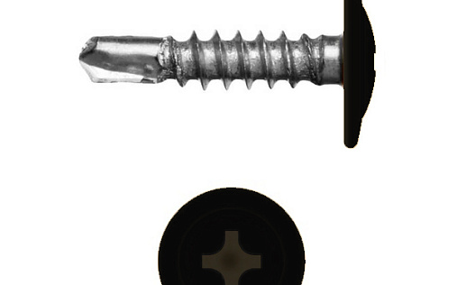 Саморез с прессшайбой по металлу 4,2x16 RAL 9005 (1000 шт)