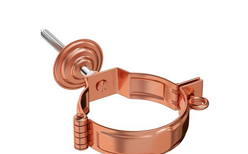 Кронштейн трубы с комплектом крепления на кирпич медный Aquasystem Элит 100 мм