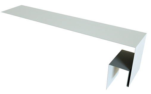 Планка околооконная сложная (Блок-хаус, Экобрус) 200x50x25 Grand Line с покрытием Satin 0,5 мм RAL 9003