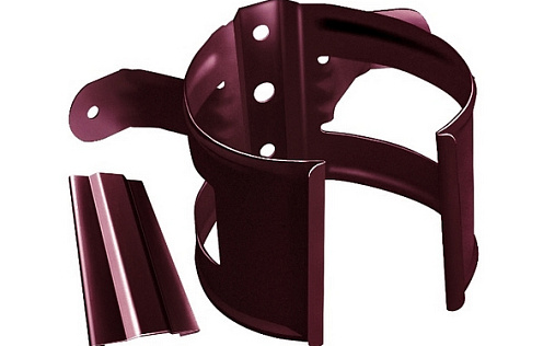 Хомут трубы металлический на дерево ПВХ Grand Line Дизайн 135/90 RAL 3005