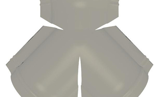 Тройник Y полукруглого конька Grand Line с покрытием Полиэстер 0,45 мм RAL 9006