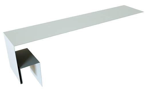 Планка околооконная сложная 200x50x12 (j-фаска) Grand Line с покрытием Satin 0,5 мм RAL 9003