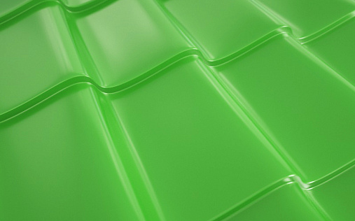 Металлочерепица Макси RAL 6018 с покрытием NormanMP 0.5 мм