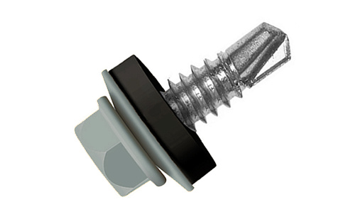 Кровельный саморез по металлу Daxmer 5,5x32 RAL 7005 (250 шт) сверло №3