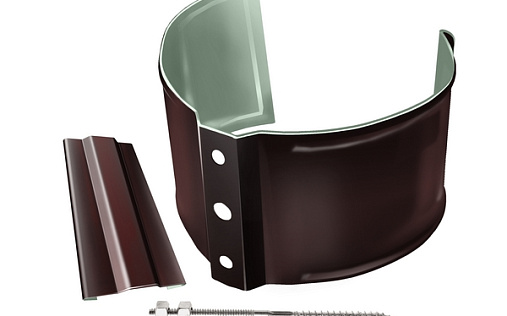 Кронштейн трубы на кирпич Grand Line Optima 90 мм RAL 8017