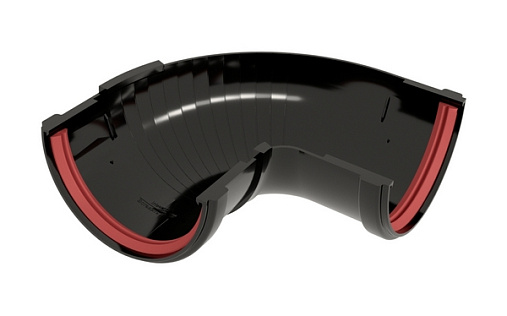 Угол желоба составной ПВХ 120 мм Grand Line Классика 90 - 150 градусов RAL 9005