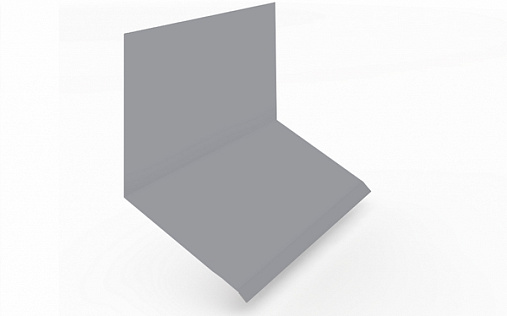 Планка верхнего примыкания к стене фальц 150x130x20 Grand Line с покрытием Полиэстер 0,7 мм RAL 7004