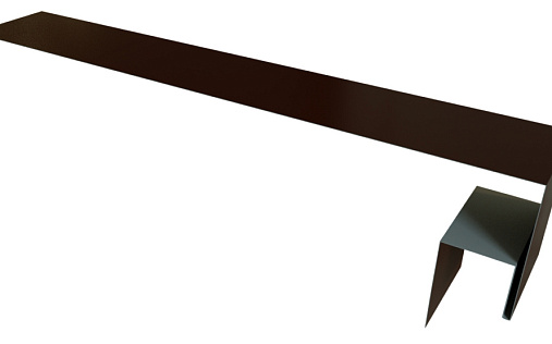 Планка околооконная сложная (Блок-хаус, Экобрус) 250x50x25 Grand Line с покрытием Satin 0,5 мм RAL 8017