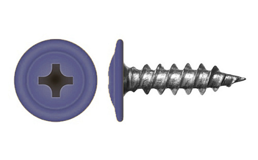 Саморез с прессшайбой по дереву 4,2x19 RAL 5002 (200 шт)