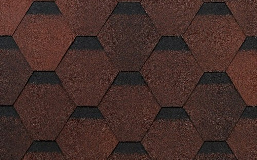 Гибкая черепица Shinglas Оптима Красный