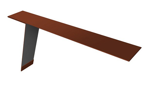 Карнизная планка фальц Grand Line 130x80 с покрытием Полиэстер 0,45 мм RAL 8004