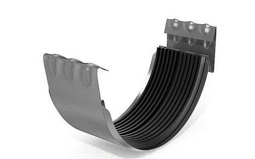 Соединитель желоба Эконом 125 мм RAL 7004