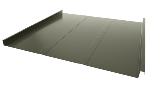 Двойной стоячий фальц Line Grand Line RAL 8022 с покрытием Velur 0.5 мм