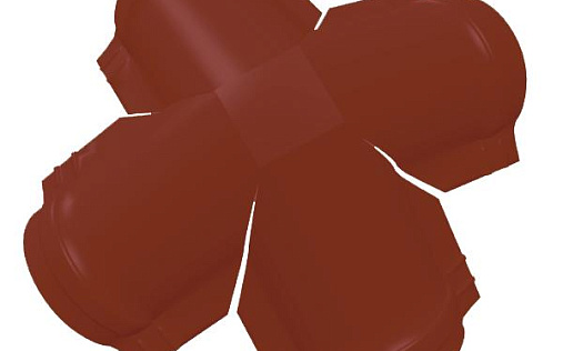 Четверник малого полукруглого конька Grand Line с покрытием Полиэстер 0,45 мм RAL 3011