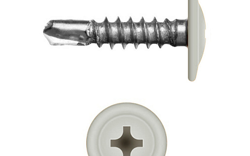 Саморез с прессшайбой по металлу 4,2x16 RAL 9010 (1000 шт)