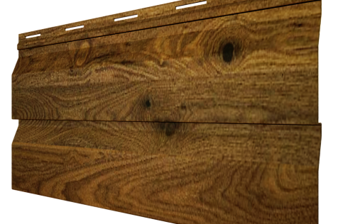 Металлический сайдинг Металл Профиль Мореный дуб с покрытием Ecosteel матовый 0.5 мм