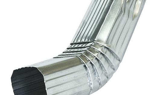 Колено трубы прямоугольное Grand Line Vortex 60° градусов 103x77 мм Оцинкованный