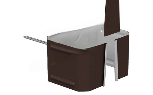 Кронштейн трубы на кирпич 76x102 мм МП Бюджет RAL 8017