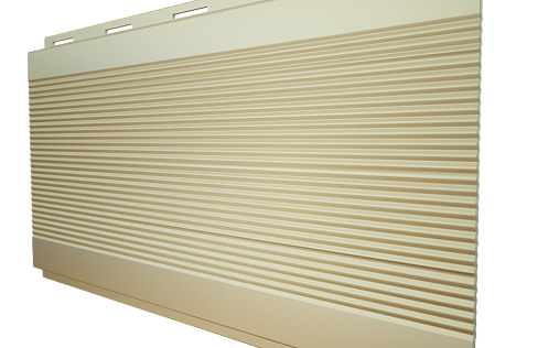 Металлический сайдинг с плёнкой Grand Line Вертикаль Gofr RAL 9006 с покрытием Полиэстер 0.45 мм