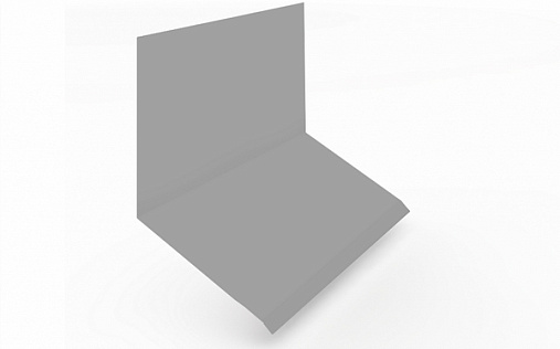 Планка верхнего примыкания к стене фальц 150x130x20 Grand Line с покрытием Полиэстер 0,45 мм RAL 9006