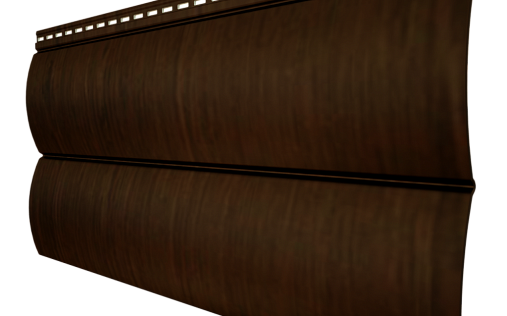 Металлический сайдинг Grand Line БлокХаус New Choco Wood с покрытием Colority Print 0.45 мм