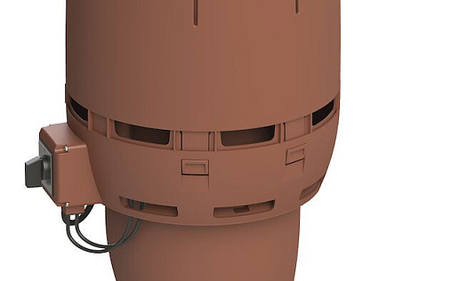 Вентилятор с шумопоглотителем Vilpe Flow ECo125Р/500 Кирпичный