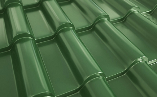 Металлочерепица Монтерроса-S RAL 6002 с покрытием NormanMP 0.5 мм