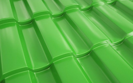 Металлочерепица Монтекристо-XL RAL 6018 с покрытием NormanMP 0.5 мм