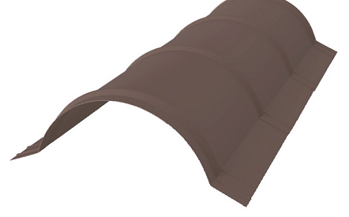 Планка полукруглого конька Grand Line с покрытием Полиэстер 0,45 мм RAL 8017