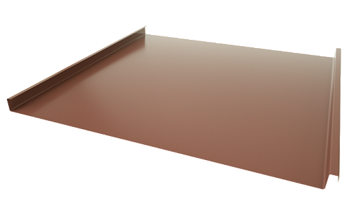 Двойной стоячий фальц Grand Line RAL 3009 с покрытием Satin 0.5 мм