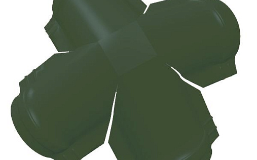 Четверник малого полукруглого конька Grand Line с покрытием Полиэстер 0,45 мм RAL 6005