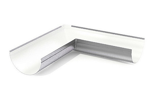 Внутренний угол желоба 125 мм Эконом 90 градусов RAL 7004