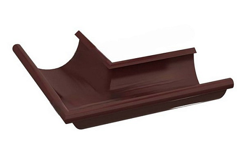 Внешний угол желоба 90 градусов Металл Профиль GS Lite 125 мм RAL 8017