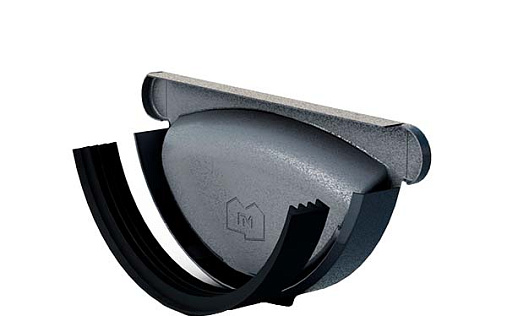 Заглушка желоба Металл Профиль Foramina Freeze 125 мм RAL 7024