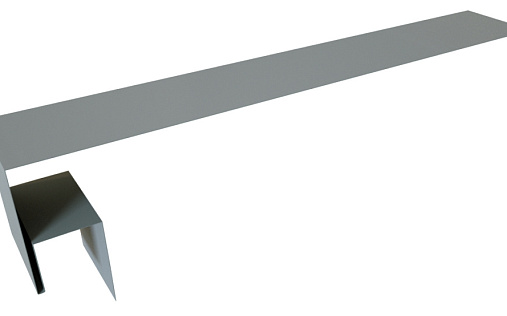 Планка околооконная сложная 250x50x12 (j-фаска) Grand Line с покрытием Satin 0,5 мм RAL 7004