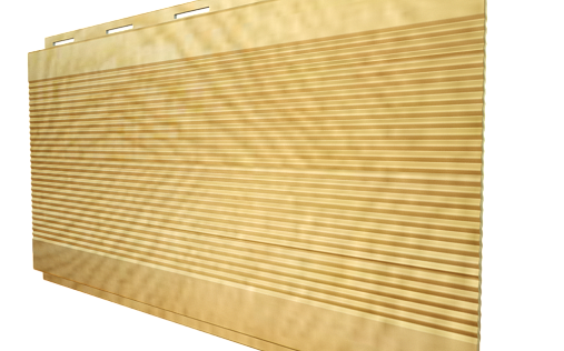 Металлический сайдинг с плёнкой Grand Line Вертикаль Gofr Golden Wood с покрытием Colority Print 0.45 мм