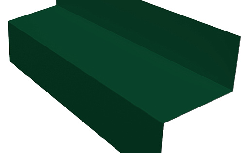 Отлив межэтажный 45 Grand Line с покрытием Полиэстер 0,7 мм RAL 6005