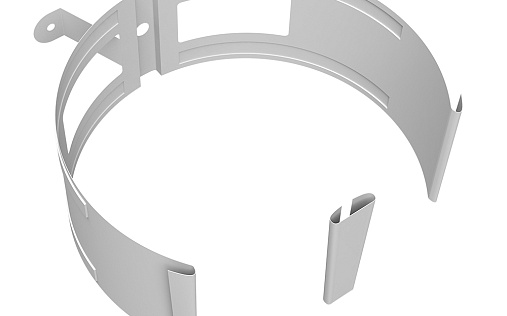 Кронштейн трубы на дерево круглый 146 мм Grand Line Vortex Project RAL 9003